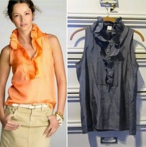 Grey J Crew Silk Blouse 2